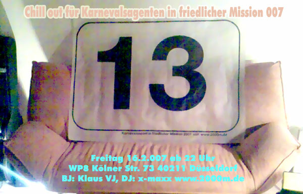 Chill out vor Rosenmontag f&uuml;r Karnevalsagenten