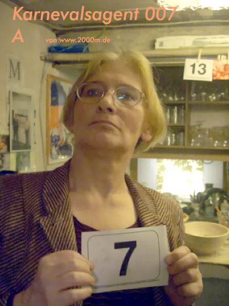 Karnevalsagent in friedlicher Mission A