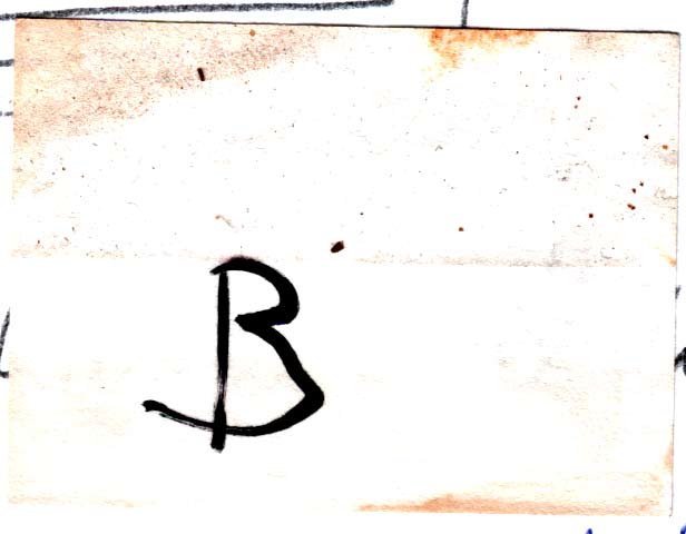 Das B, das immer in dem Fenster an der Parkstr. hing