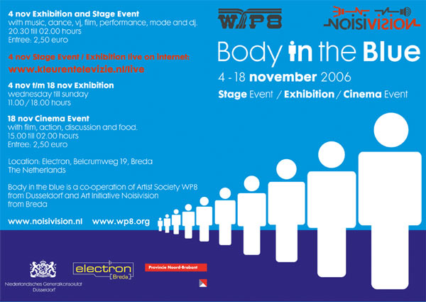 Einladungskarte nach Breda zu "Body in the Blue"