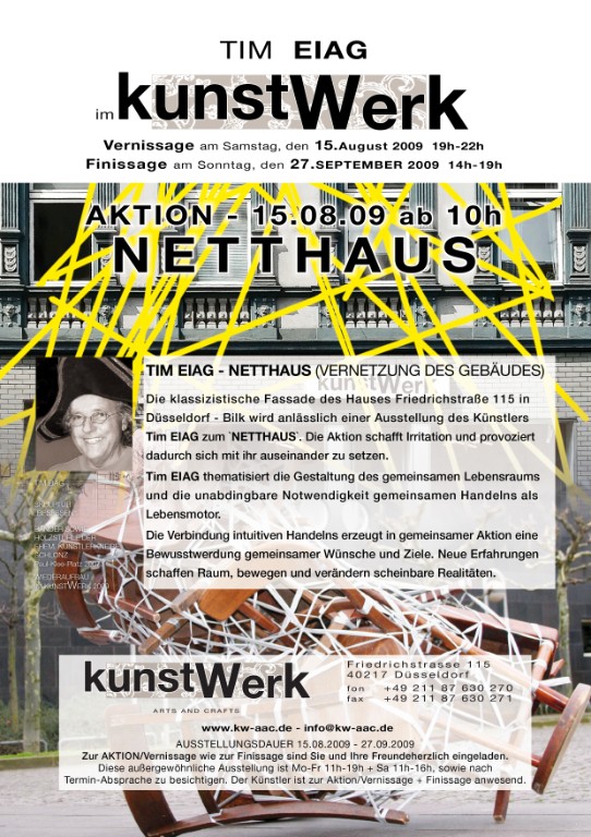 Einladung zur Perrformance und Ausstellung Netthaus - klick for movie in hoher Aufloesung