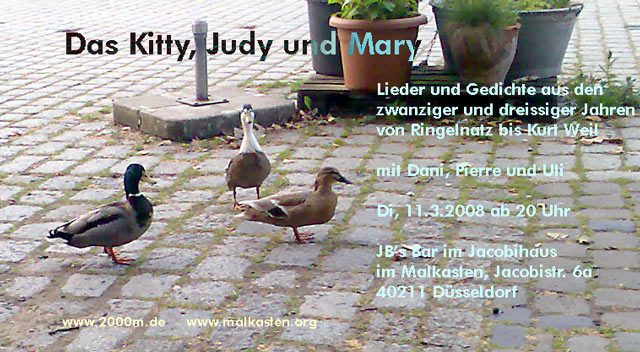 Lesung in der JB's BAr 11.3.2008