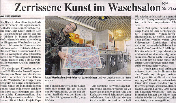 Rheinische Post &uuml;ber Lazers Ausstellung