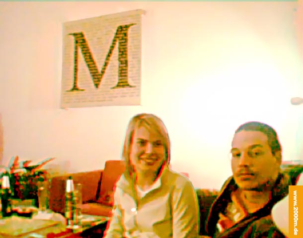 Steffi und Rene und M in 3D mit bi&szlig;chen Farbe