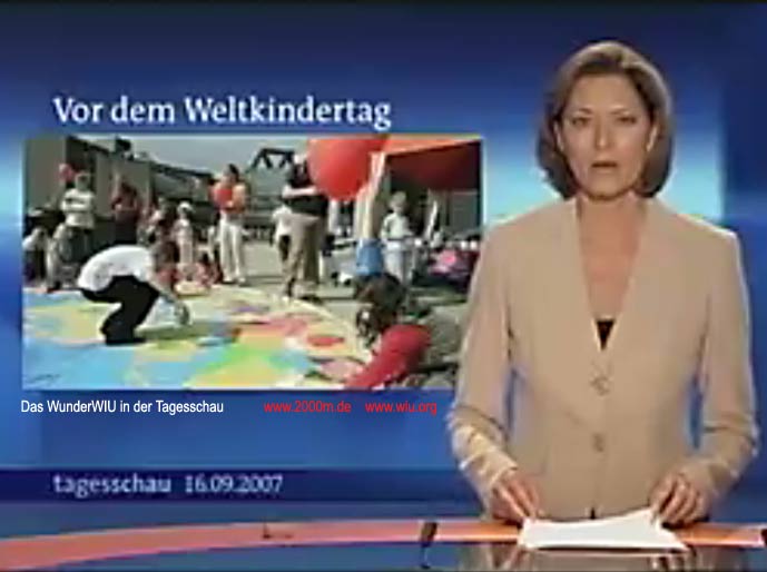 Das WunderWiu vor dem Landtag von NRW in D&uuml;sseldorf inder Tagesschau vom 16.9.007