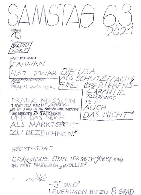 Bl&auml;tter aus der Ausstellung von Tschibbi Wich in THE BOX ab 13.3. 2021  "Jeden Menschen. Weiterfinden" klick Dich durch....
