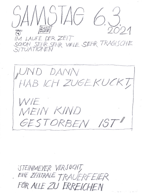 Bl&auml;tter aus der Ausstellung von Tschibbi Wich in THE BOX ab 13.3. 2021  "Jeden Menschen. Weiterfinden" klick Dich durch....